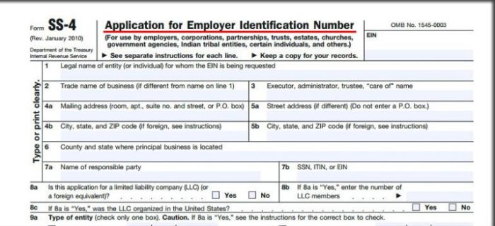 How to apply for housing using your company ein number