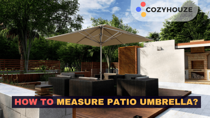 Ho to know what sizeis my patio umbrella