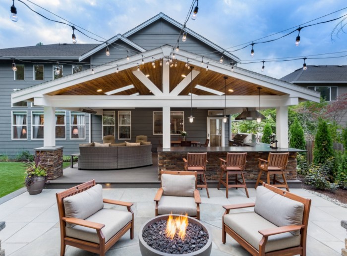 Patio cover covers gable roofs roof kitchen covered outdoor design gabled style backyard patios contemporary firepit ideas kitchens back concrete